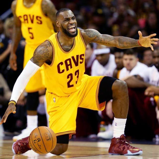 LeBron James #23 of the Cleveland Cavaliers 2015 NBA Finals Game4