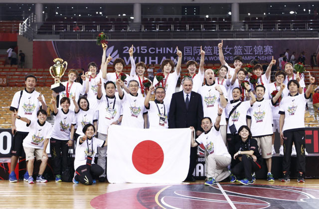 Japan (JPN) - Winners of the 2015 FIBA Asia Women's Championship. Japan v China, 2015 FIBA Asia Women's Championship, Wuhan (People's Republic of China), Final, 5 September 2015