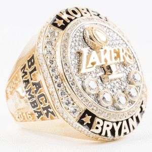 Before the final game of his career, the Lakers organization presented Kobe and Vanessa Bryant with commemorative retirement rings celebrating the Mamba's illustrious career.