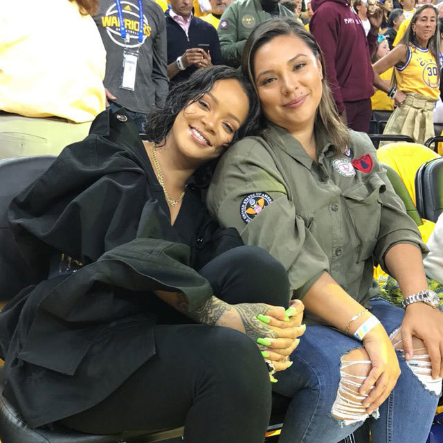 😍 @rihanna & @JennnRosales courtside for Game 1 of the #NBAFinals