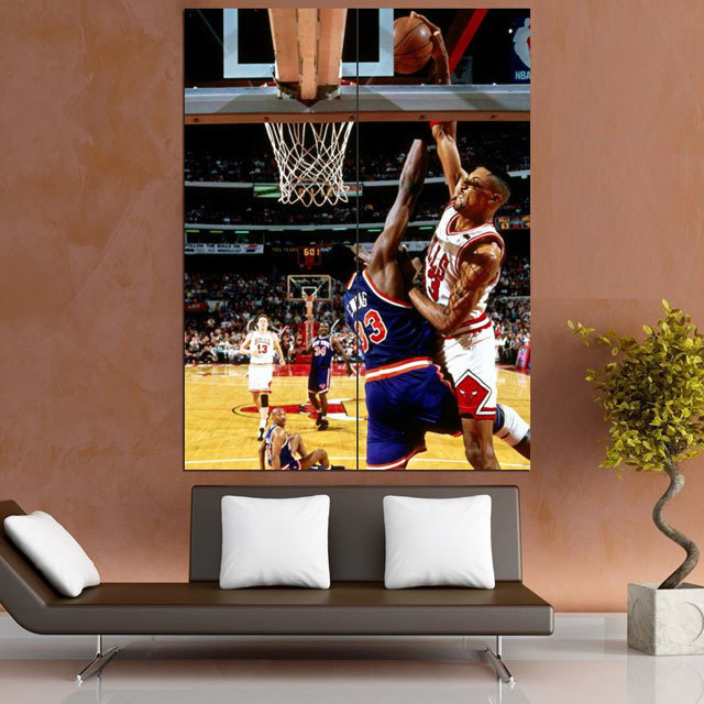 Scottie Pippen (Chicago Bulls> Slam Dunk On Patrick Ewing (New York Knicks) IN YOUR FACE
