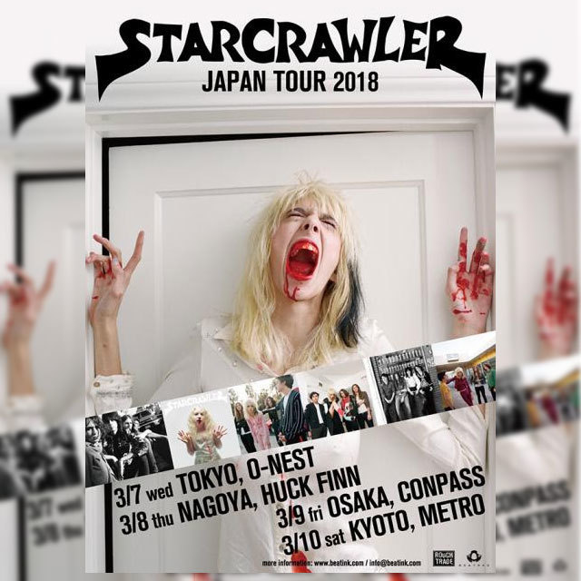 スタークローラー 2018年 来日決定 アロウ・デ・ワイルド Arrow de Wilde オースティン・スミス Austin Smith アンリ・キャッシュ Henri Cash ティム・フランコ Tim Franco Starcrawler Japan Tour 2018