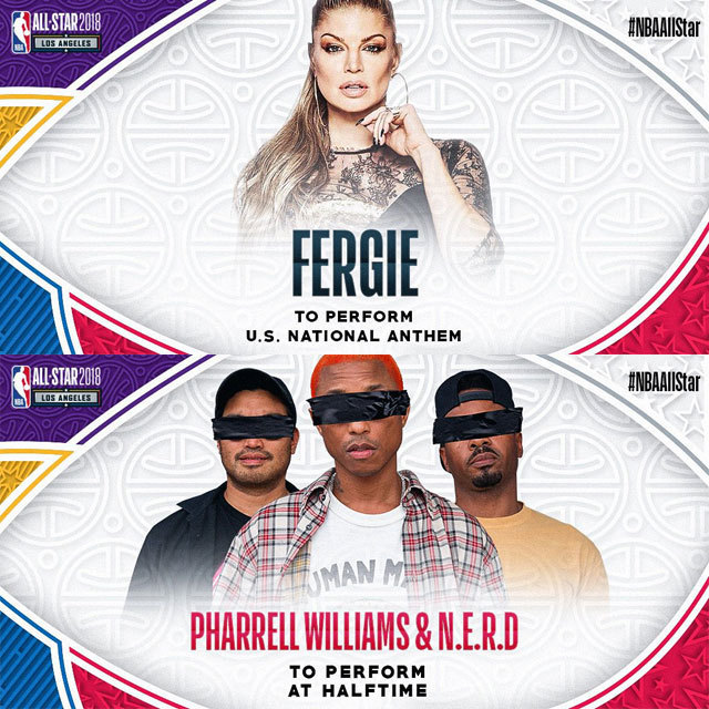 Eight-time Grammy Award winner @Fergie to perform the U.S. National Anthem prior to tip-off of the 2018 #NBAAllStar Game!