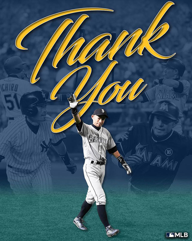 記憶にも記録にも残る永遠のレジェンド、イチロー選手。28年間お疲れ様でした。夢を見させてくれてありがとう!!! @MGMJapan #MLB開幕戦 #MGMJapan MLB Japan twitter `MLBJapan
